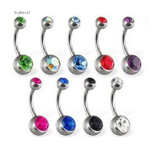 Phấn Phủ Dạng Nén [Fresh]❀Bộ 10 Khuyên RốN ĐíNh Đá NhiềU MàU SắC