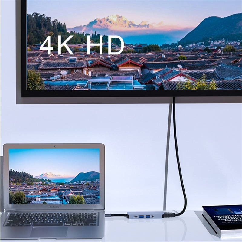 Bộ Chuyển Đổi Usb Type C Sang 4k Hdmi-Adapter 3.5mm Usb C Sang Usb 3.0 Type-C Pd | BigBuy360 - bigbuy360.vn