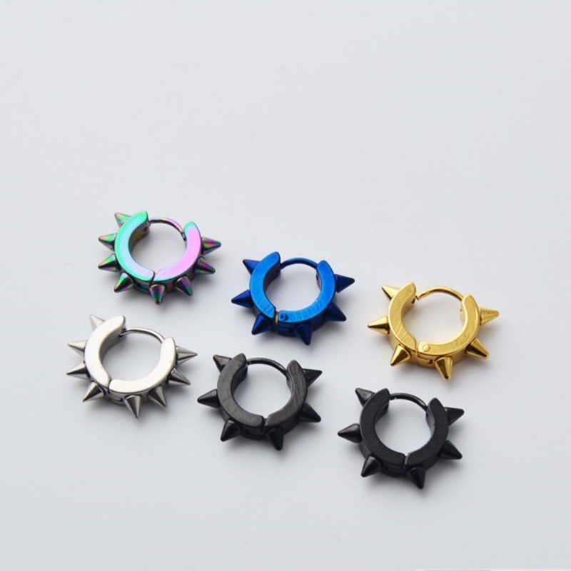 Khuyên Tai Thép Không Gỉ Hình Nón Phong Cách Hàn Quốc 19883 Dành Cho Nam Và Nữ