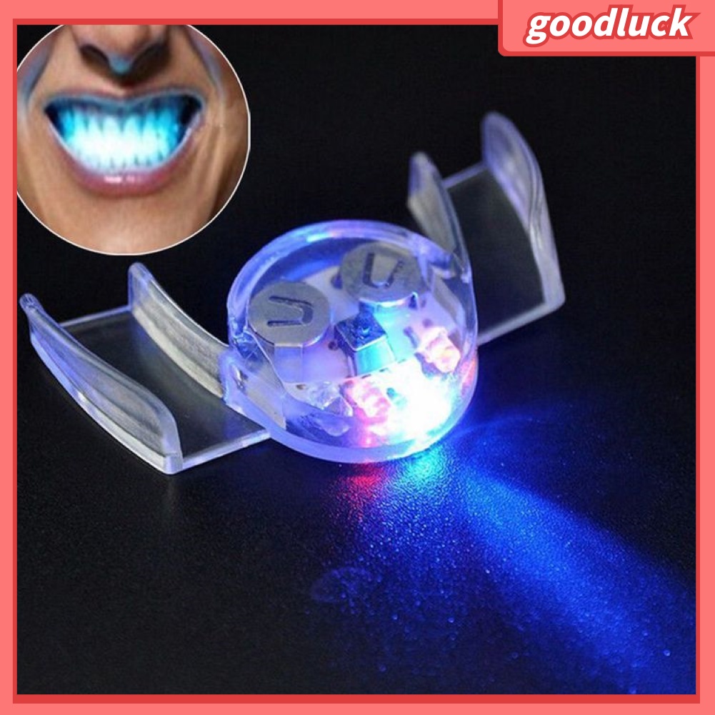 Đồ chơi gắn hàm răng bằng silicon trong suốt tích hợp đèn led vui nhộn hóa trang lễ Halloween