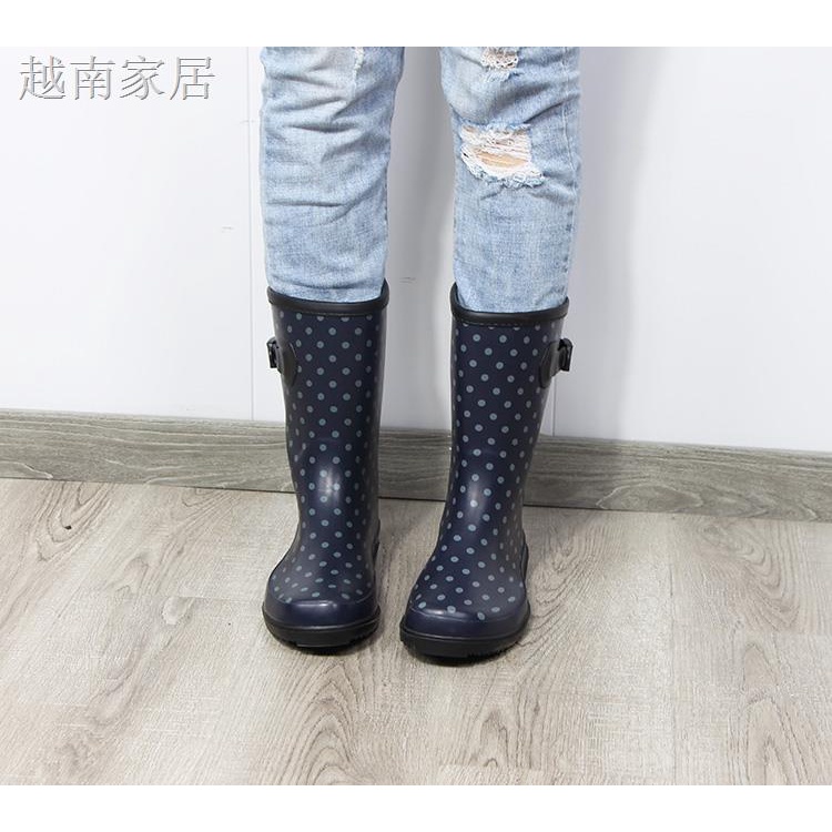 Ủng đi mưa bằng cao su chống trượt họa tiết hoạt hình xinh xắn cho nữ