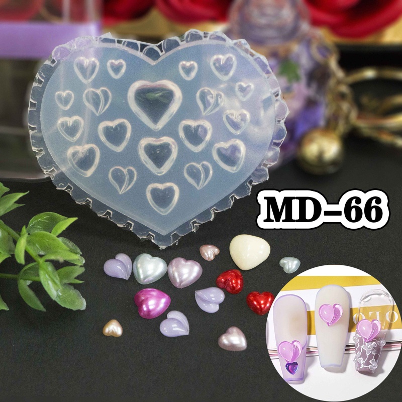Bộ Khuôn In Trang Trí Móng Tay Họa Tiết Hoa/ Trái Tim/ Ngôi Sao Xinh Xắn Tiện Dụng