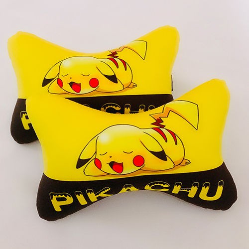 Gối Tựa Đầu Hình Pikachu Dễ Thương Cho Xe Hơi