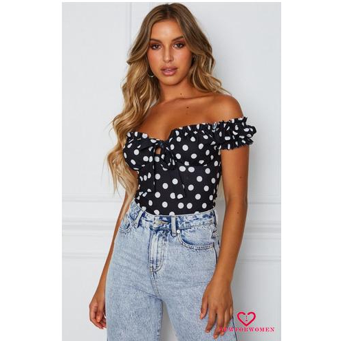 Bodysuit Ngắn Tay Trễ Vai Phong Cách Quyến Rũ Dành Cho Nữ | BigBuy360 - bigbuy360.vn