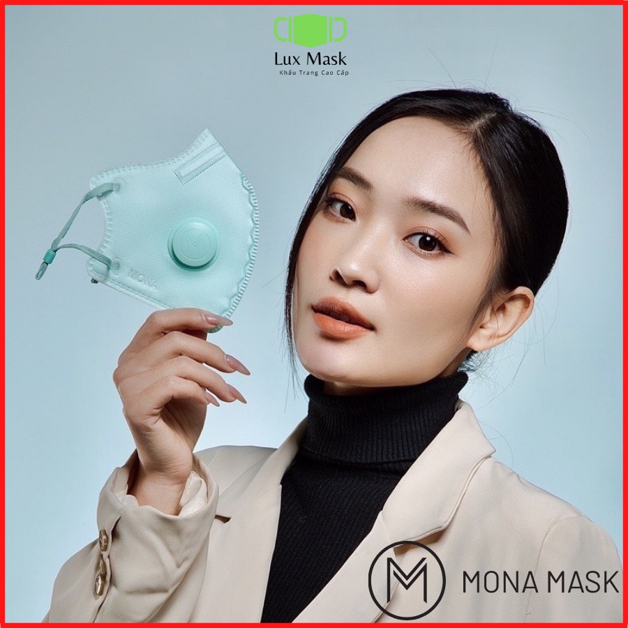 Khẩu Trang Mona Mask Có Van Tiêu Chuẩn N99 Ngăn 99% hạt bụi siêu mịn kích thước 0,3 Mirc A602 PKT