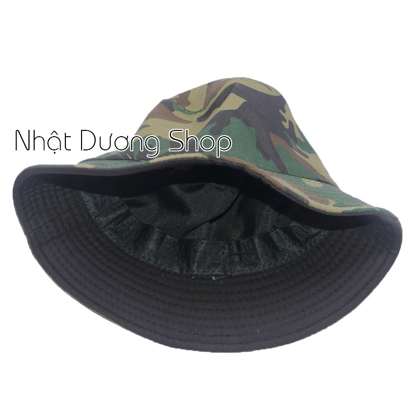 Nón bucket lính tai bèo trơn loại lính dành cho nam và nữ - Lính