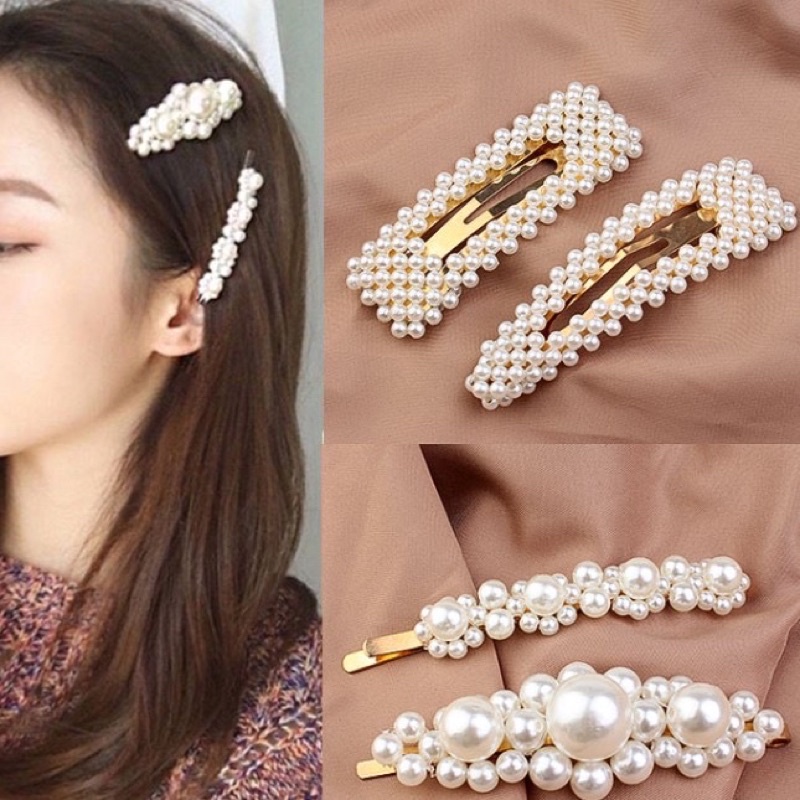 Kẹp tóc đính đá phong cách Hàn Quốc đẹp