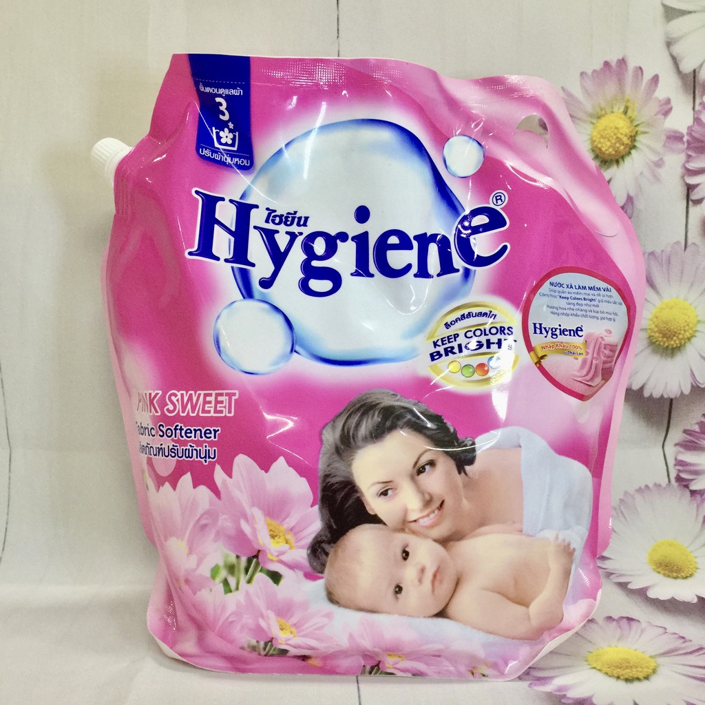 Nước xả vải Hygiene (túi 1800ml) màu hồng