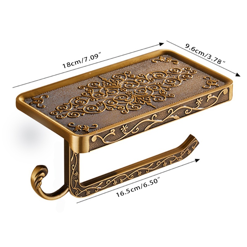 Giá Đỡ Cuộn Giấy Vệ Sinh Gắn Tường Kèm Kệ Đựng Điện Thoại Tiện Lợi Dành Cho Nhà Bếp / Phòng Tắm