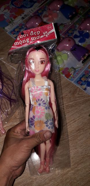 Búp bê khớp mắt mộng mơ tóc dài kích thước cao 32cm