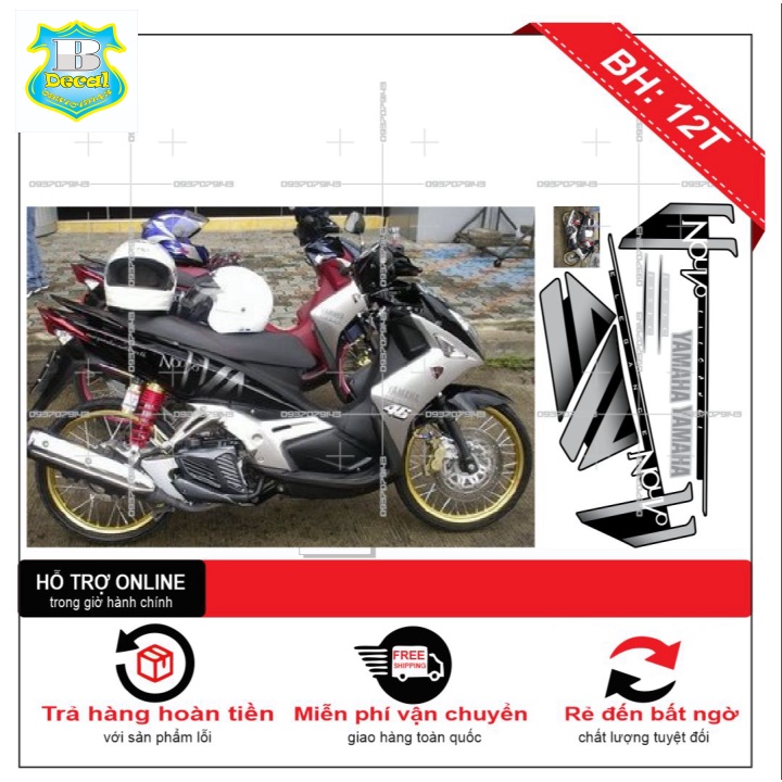 TEM XE NOUVO 4 LX XÁM ĐEN