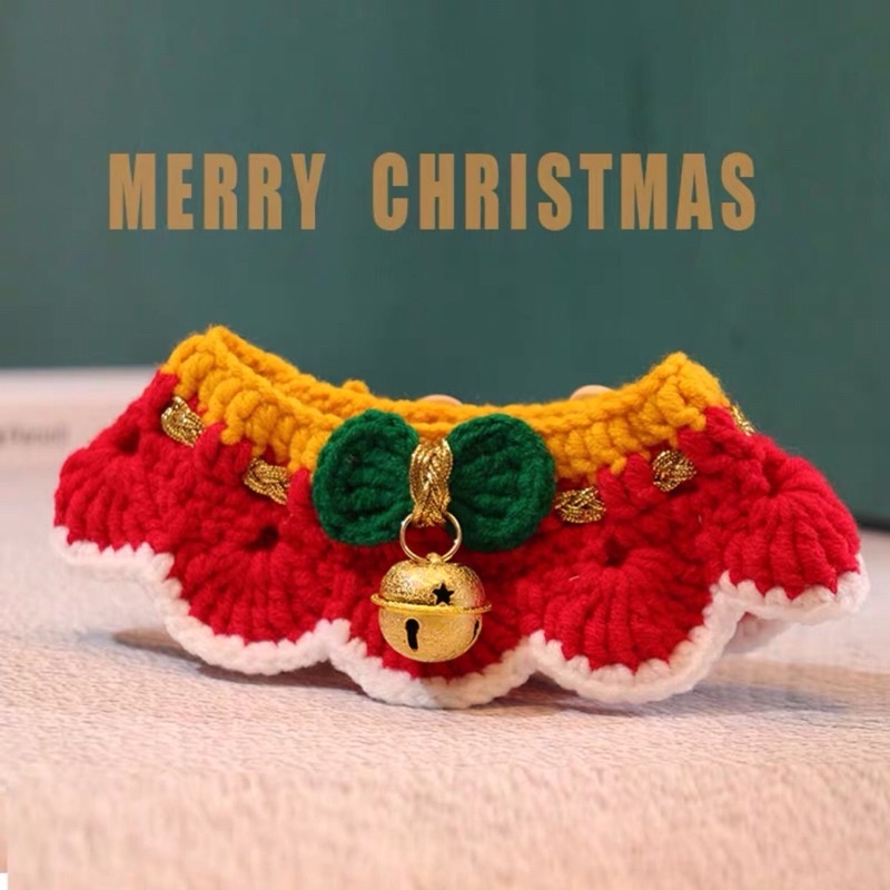 Yếm Noel chuông Giáng Sinh 2021 cho chó mèo dây tuỳ chinh