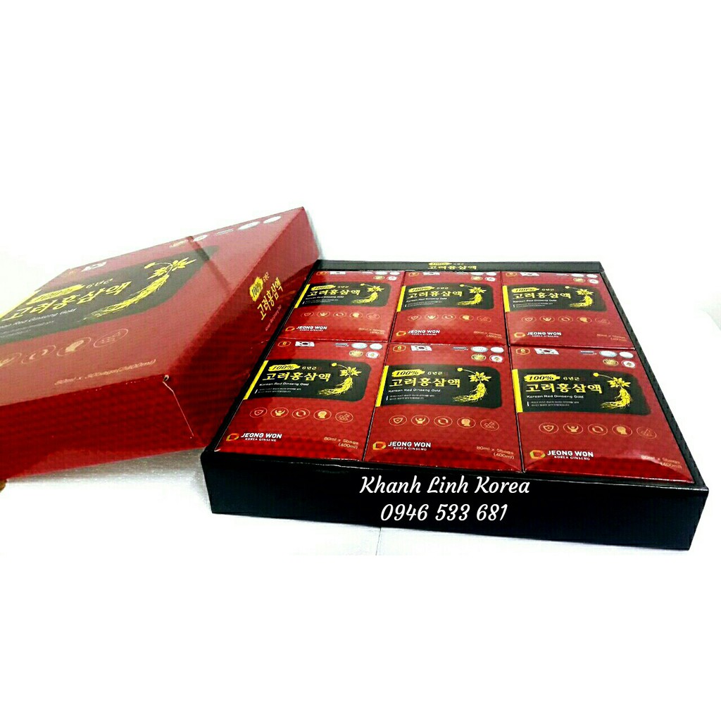 Nước Hồng Sâm Hàn Quốc Jeong Won Cao Cấp, Hộp 30 gói x 80ml | BigBuy360 - bigbuy360.vn