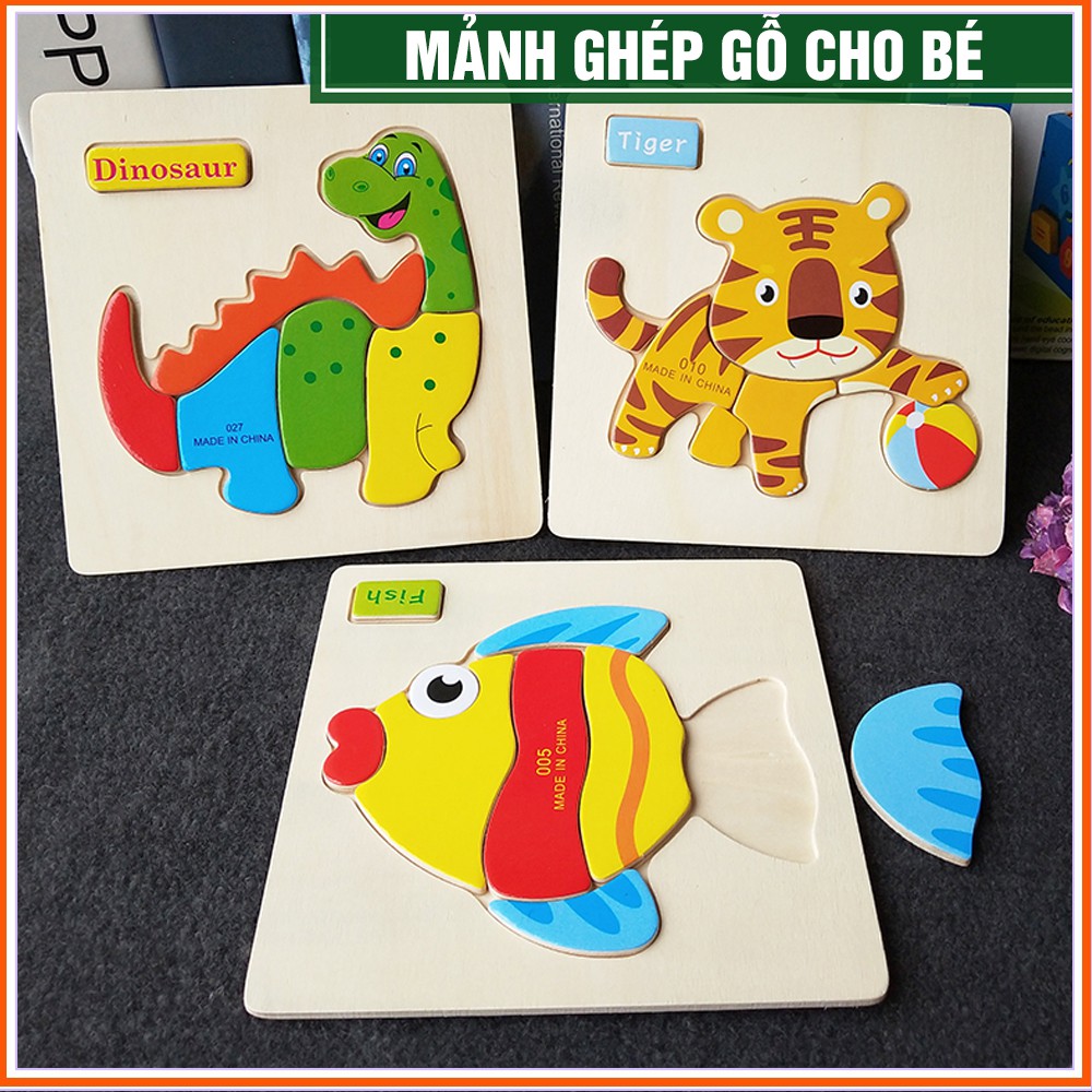 Đồ chơi Tranh ghép gỗ nổi 3D phát triển tư duy cho bé