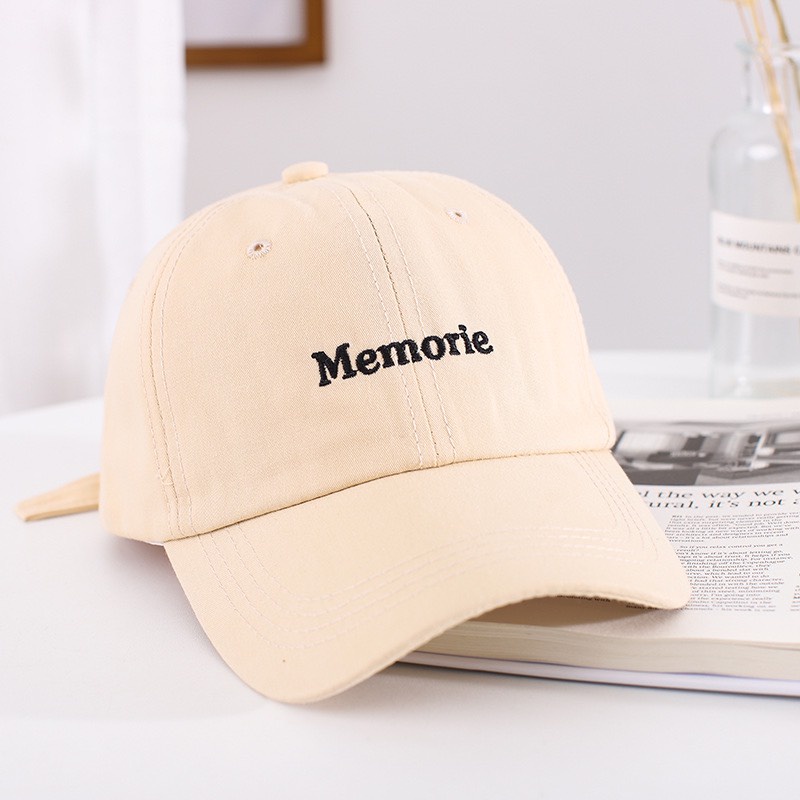 Mũ Lưỡi Trai Cotton Thêu Chữ Memorie,Sunday Thời Trang Dành Cho Nam Và Nữ