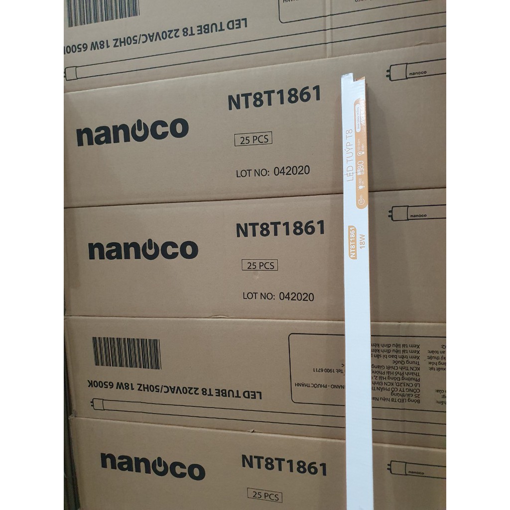 Bóng đèn led tuýp T8 1m2 18W 20W Nanoco NT8T1861/NT8T206