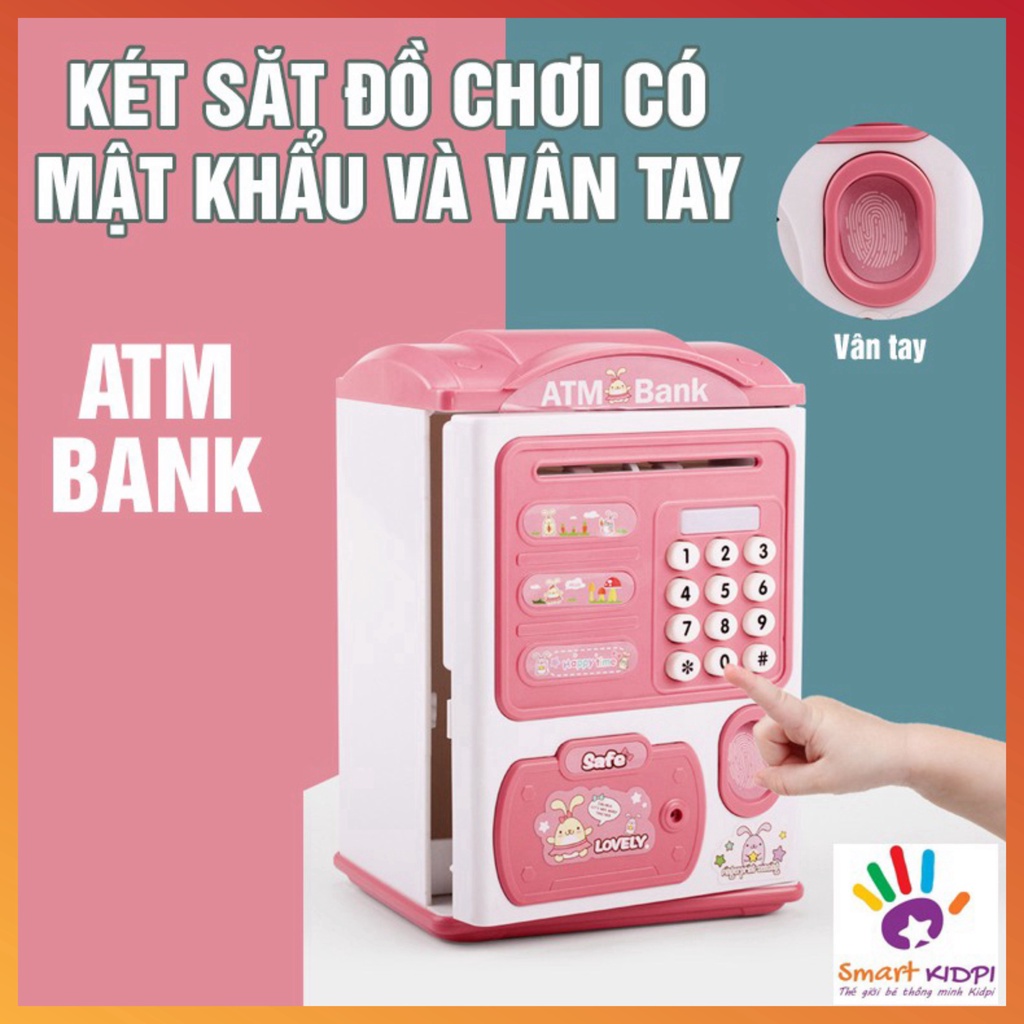 [GIÁ ƯU ĐÃI] Két sắt vân tay điện tử mini tiết kiệm tiền – Siêu dễ thương – Quà tặng cho bé