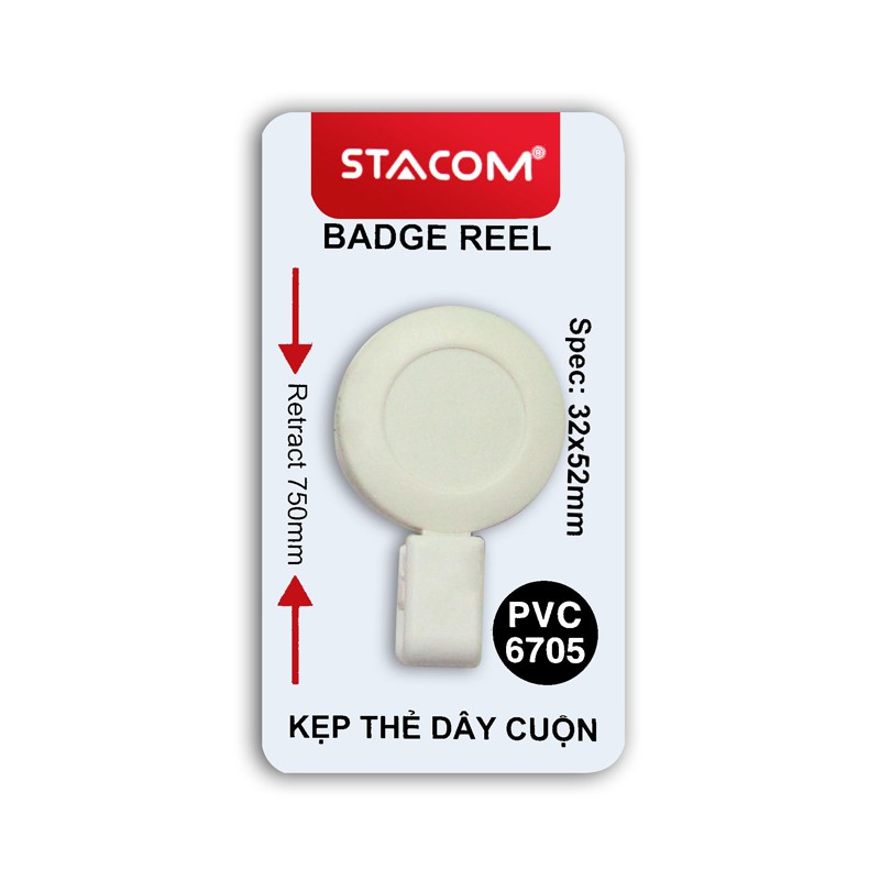 Kẹp đeo bảng tên dây cuộn STACOM/PVC6705