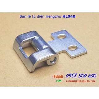 Bản lề tủ điện Hengzhu HL040, chất liệu thép mạ trắng sáng, chiều dài 40mm