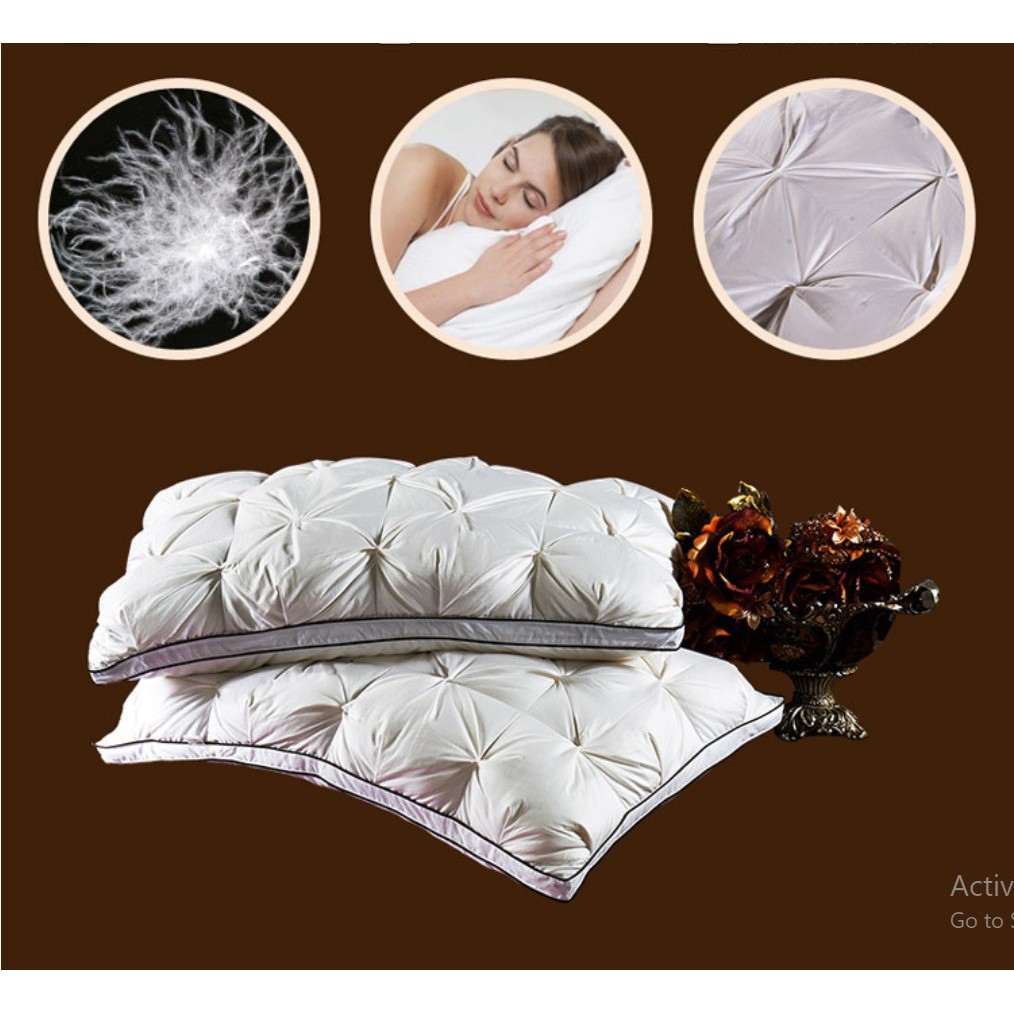 Gối down lông vũ MASON&amp;DOYLE gối lông ngỗng khách sạn 5 sao PA9009