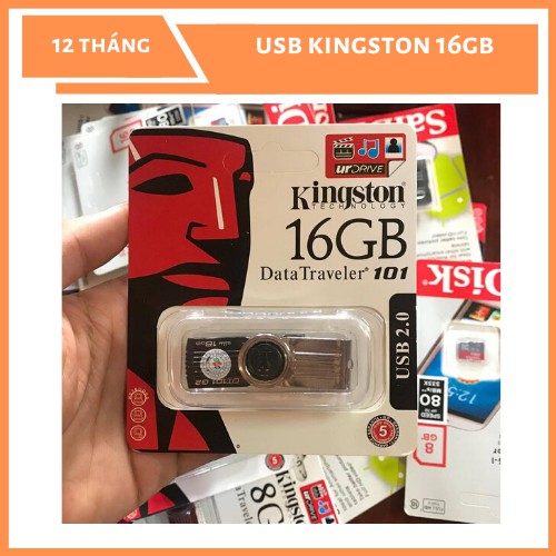 USB Kingston 16GB - Tem FPT - Chính hãng - Bảo Hành 12 Tháng - Màu ngẫu nhiên