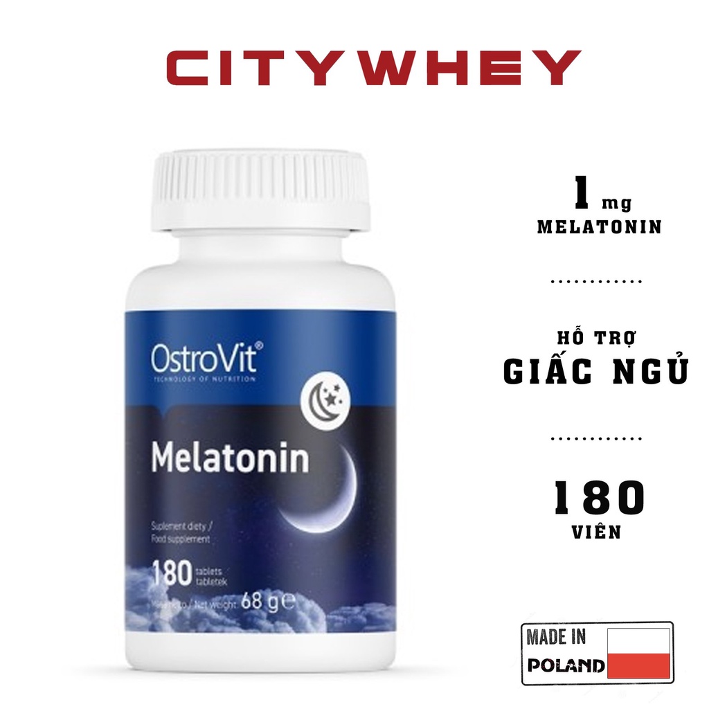 VITAMIN-KHOÁNG CHẤT OSTROVIT MELATONIN 180 VIÊN - 300 VIÊN , HỖ TRỢ GIẤC NGỦ CHO GIẤC NGỦ SÂU - HÀNG BALAN