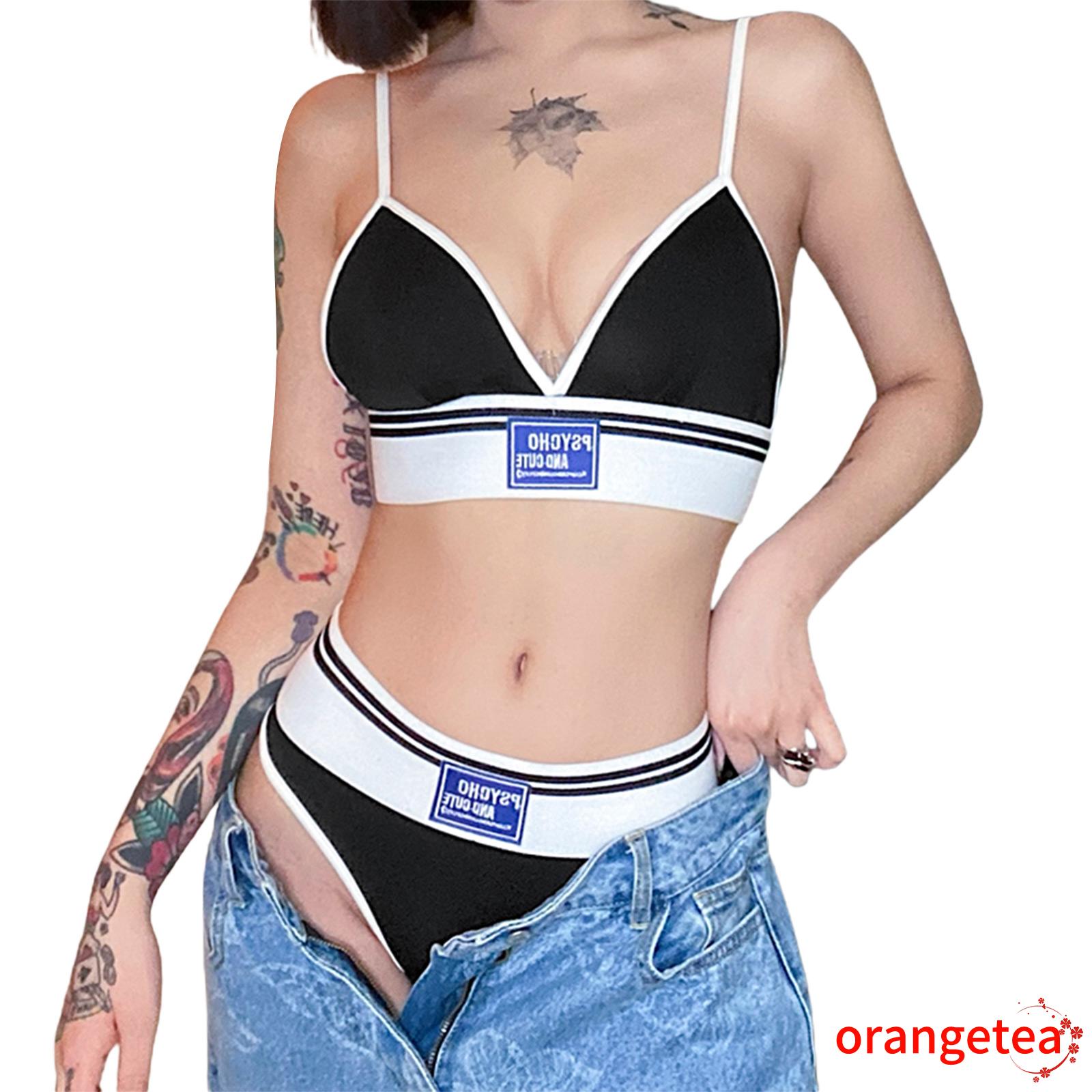 Bộ đồ lót 2 mảnh thêu họa tiết chữ cho nữ  | BigBuy360 - bigbuy360.vn