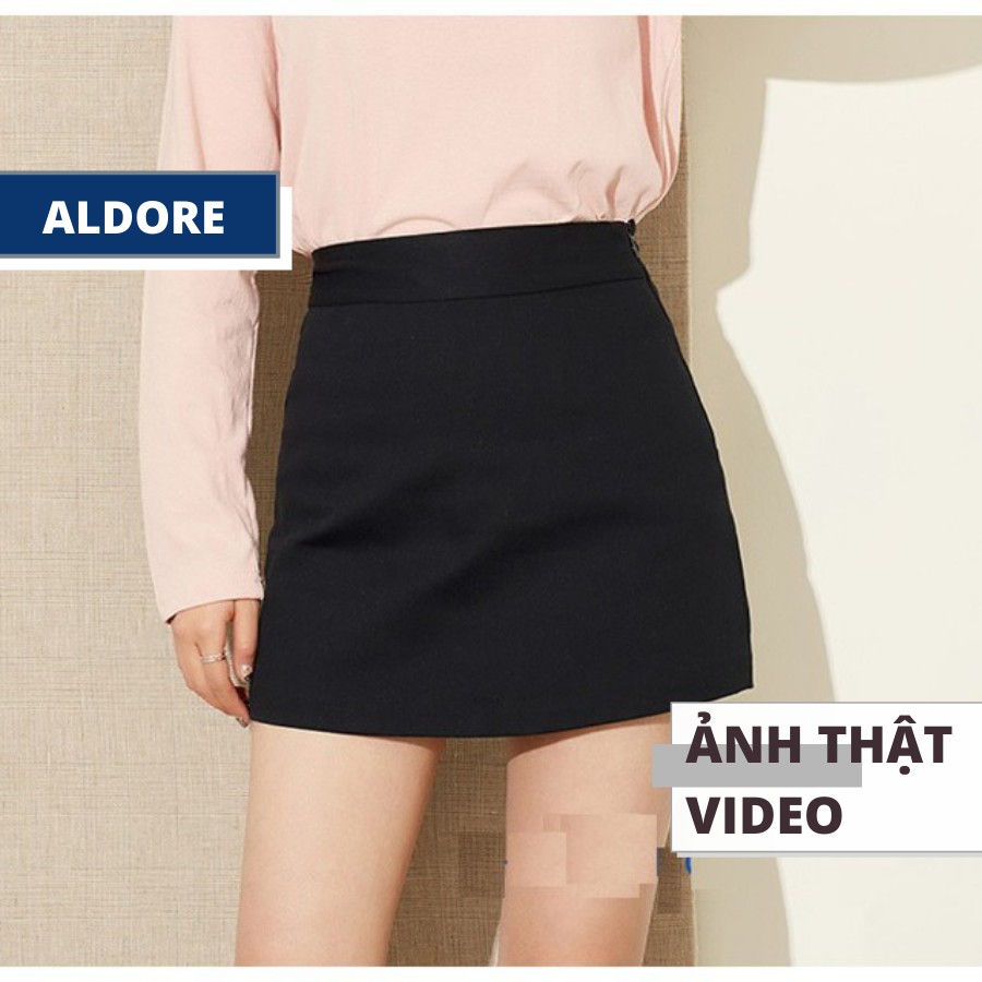 Chân váy chữ A dáng ngắn midi