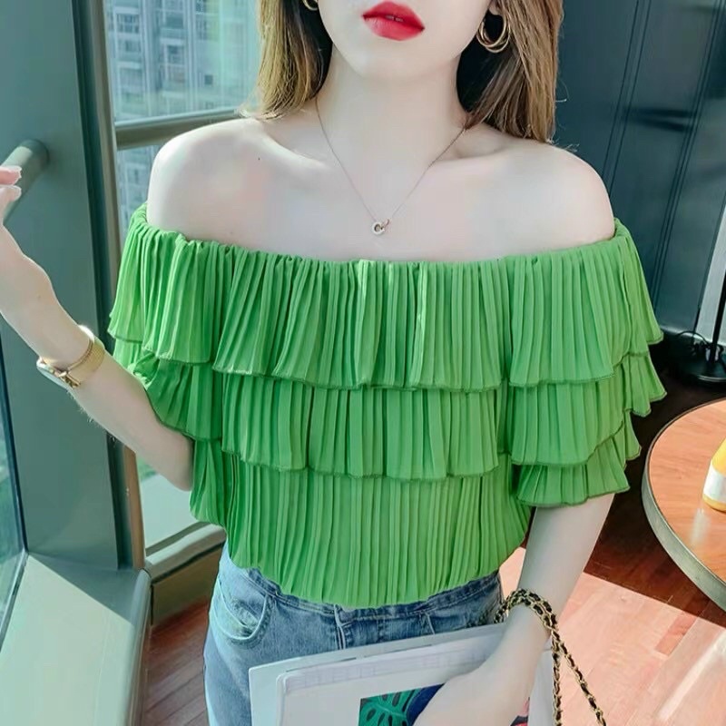 Áo sơ mi nữ trễ vai nhẹ nhàng quyến rũ QCNP4231