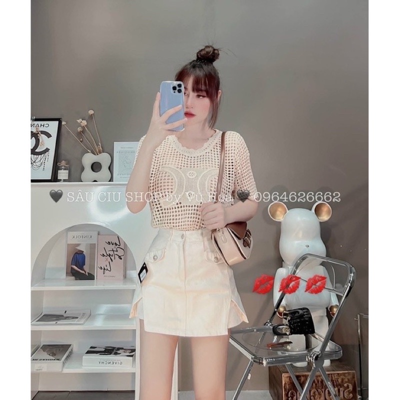 6001. ÁO LEN LƯỚI THÊU