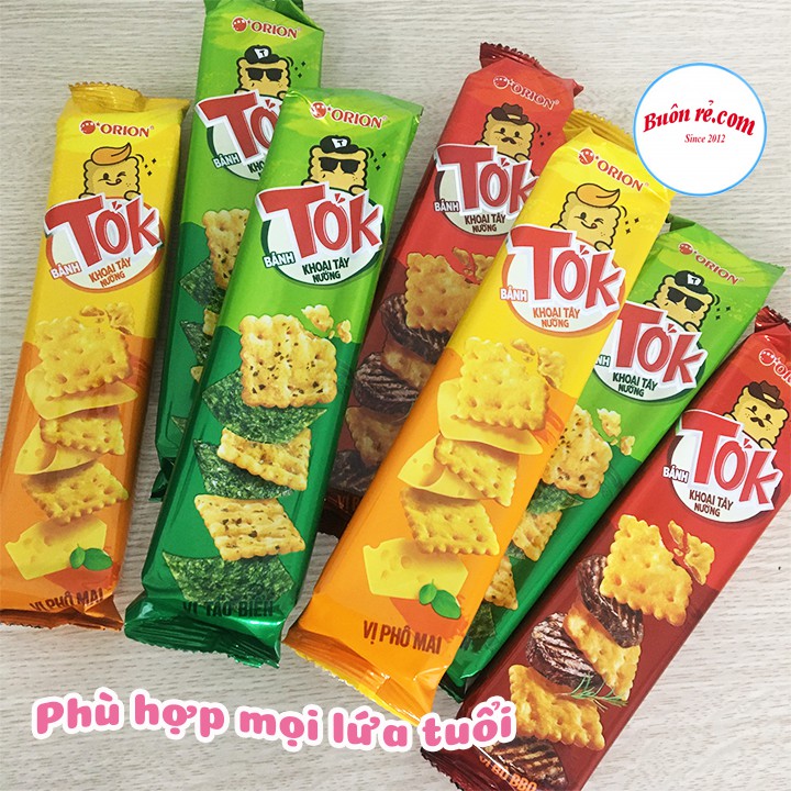 Bánh khoai tây nướng Tok Orion (1 GÓI)  vị phô mai, vị bò nướng, vị tảo biển ngon nhức nách – Buôn Rẻ 01198