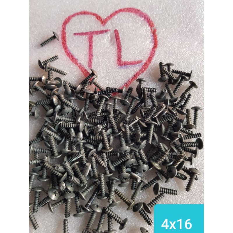 ốc vít xoắn 4ly. 1p2-1p6 (50 con)