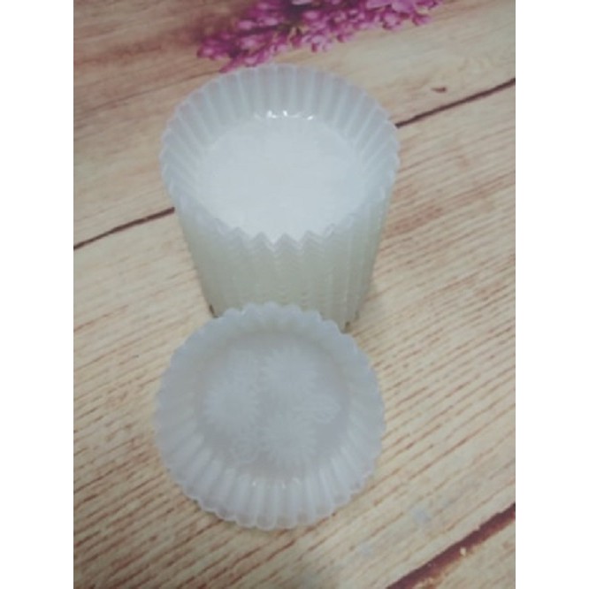 BỘ 20 KHUÔN NHỰA LÀM RAU CÂU BÁNH BÒ HÌNH 3 HOA CÚC 7 CM