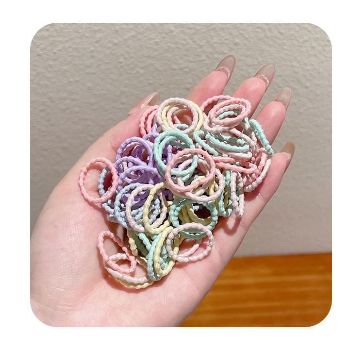 60/90 Dây Buộc Tóc Bản Rộng Co Giãn Màu Sắc Phong Cách Hàn Quốc Cho Bé