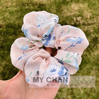 Dây cột tóc scrunchie lụa satin phi bóng sang chảnh - 43
