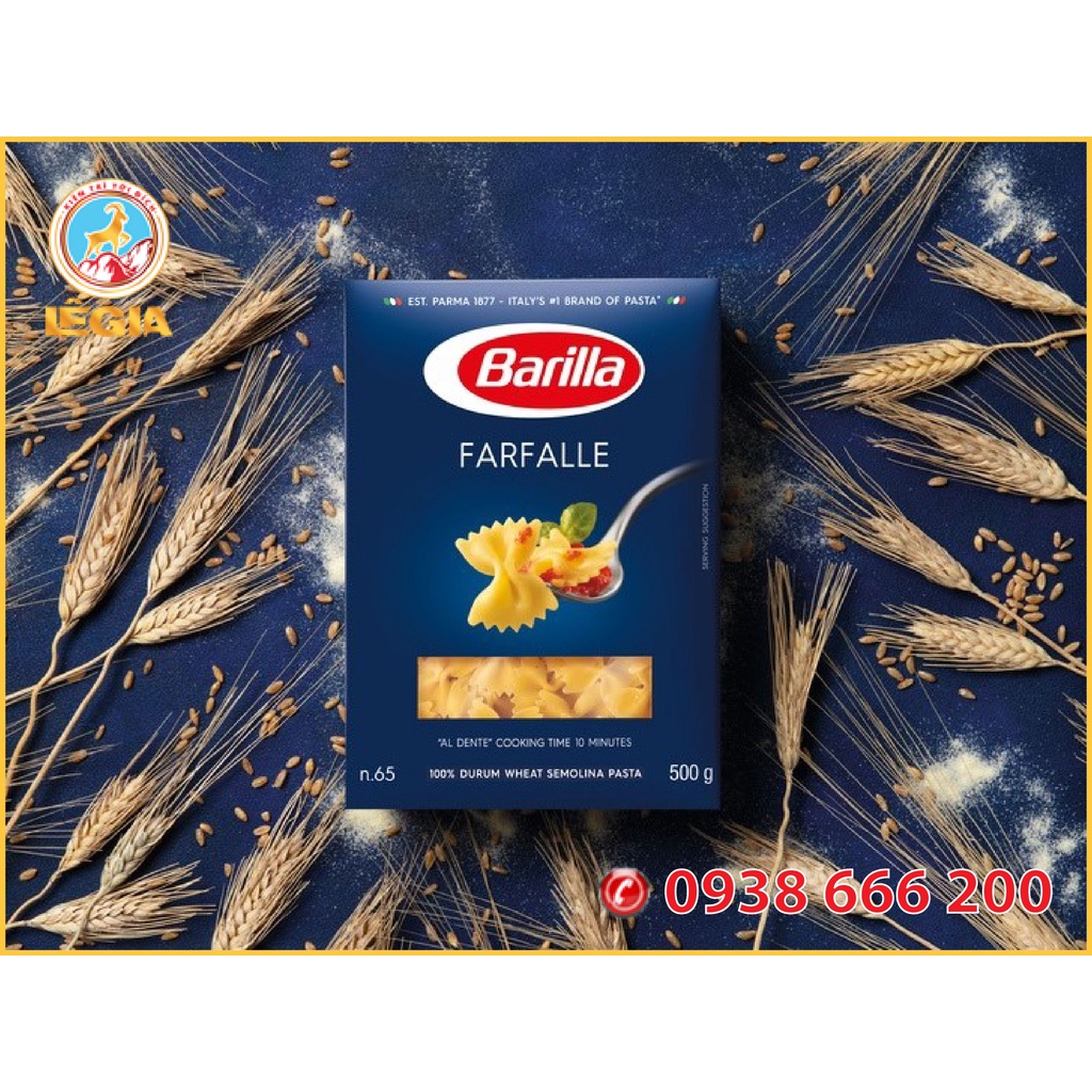 MÌ NUI HÌNH NƠ FARFALLE BARILLA HỘP 500G