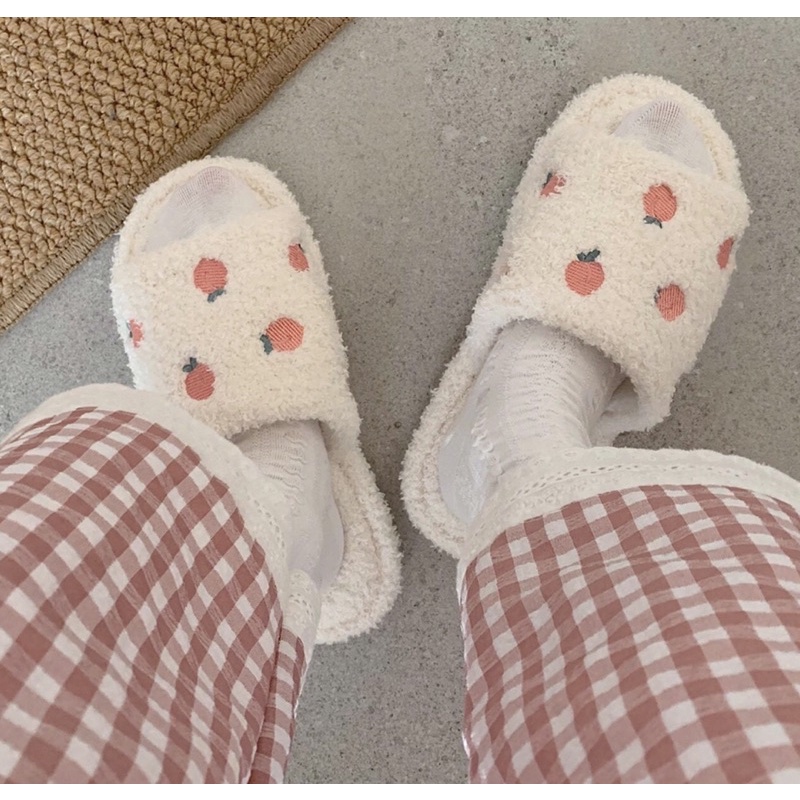 DÉP BÔNG TRÁI ĐÀO MINI 🍑