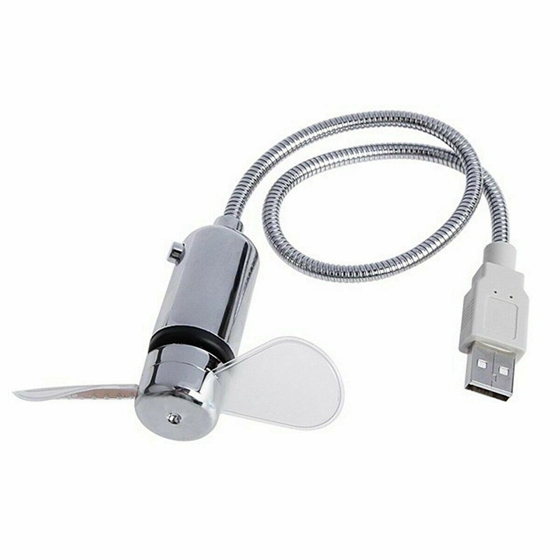 Quạt USB MINI Tích Hợp Đồng Hồ LED Và Cổ Ngỗng Linh Hoạt -kimoanh025