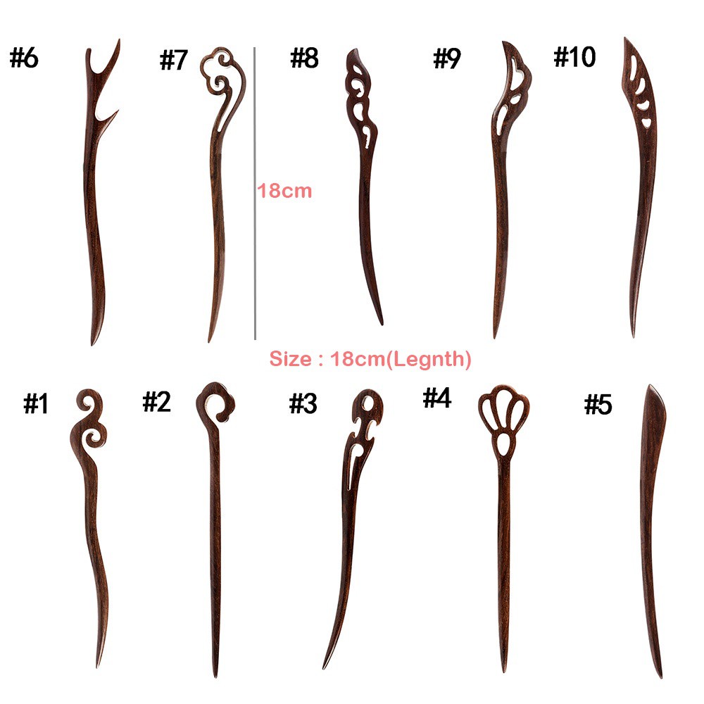 Trâm Cài Tóc Bằng Gỗ Đàn Hương Chạm Khắc Thủ Công Phong Cách Cổ Điển Thời Trang Cho Nữ