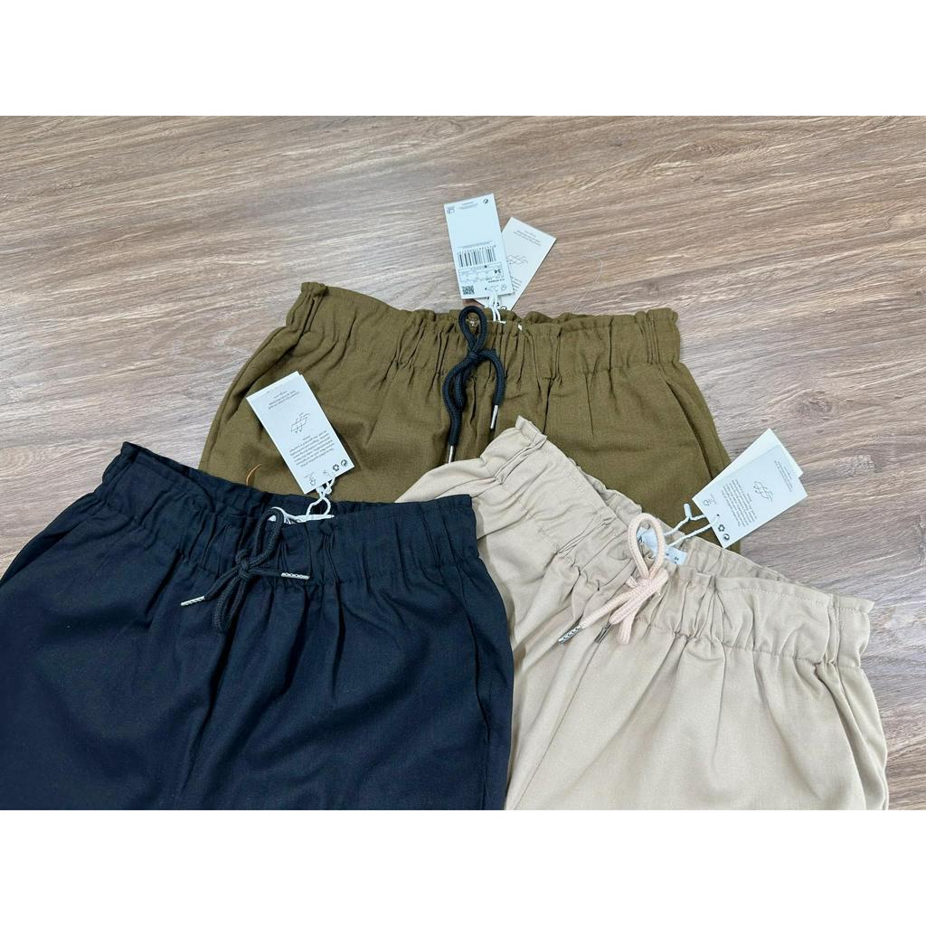 Quần Linen lưng thun buộc dây M N G