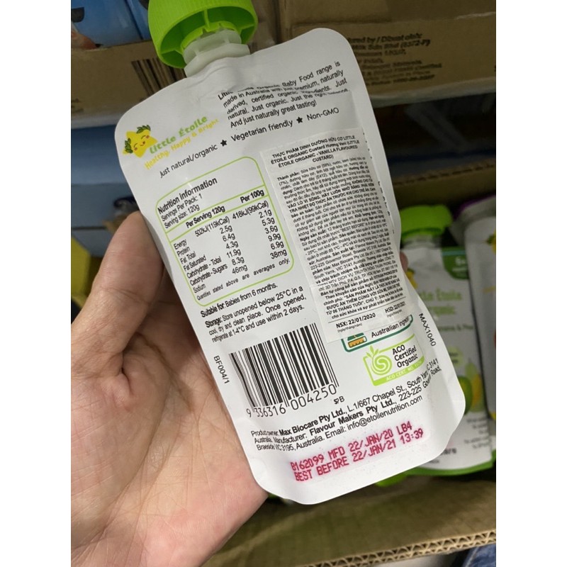 Hoa quả nghiền váng sữa Little Etoile Organic Date 6/2022