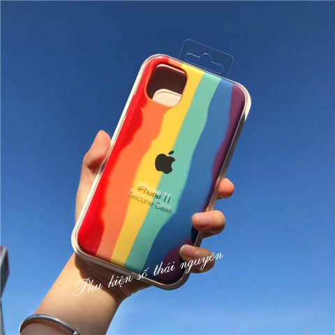 Ốp lưng iphone chống bẩn cầu vồng full viền cho 12ProMax 12 11 Pro / 11 Pro Max X XsMax Iphone 6 6plus 8plus | BigBuy360 - bigbuy360.vn