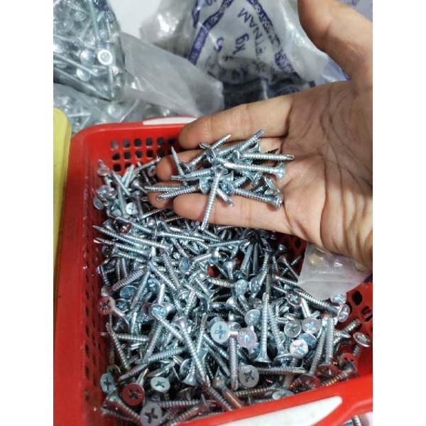 100gr vít bắt sắt đuôi cá đầu dù và đầu dẹp
