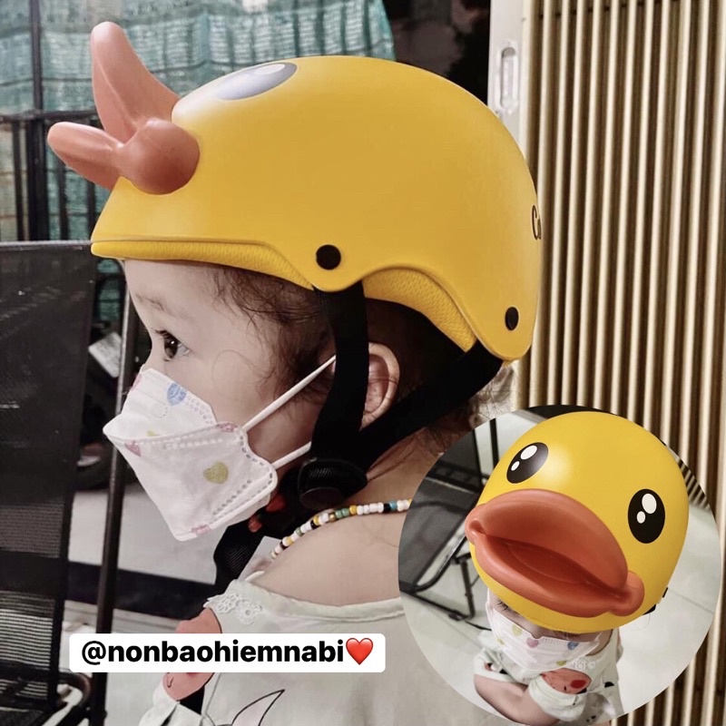 Nón bảo hiểm Vịt 3d trẻ em & người lớn