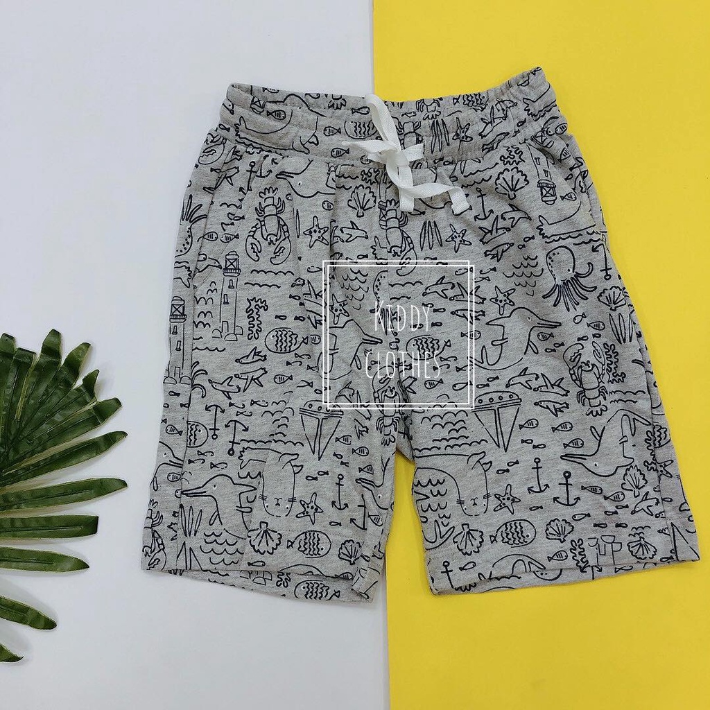 Quần short da cá bé trai xuất dư xịn/Quần thun cotton da cá bé trai