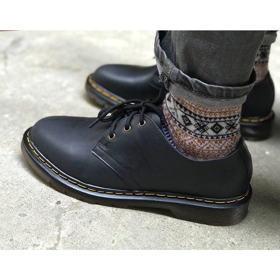 Giày nam da bò cao cấp Dr.martens 1461 MAD Shoes Đen Sáp