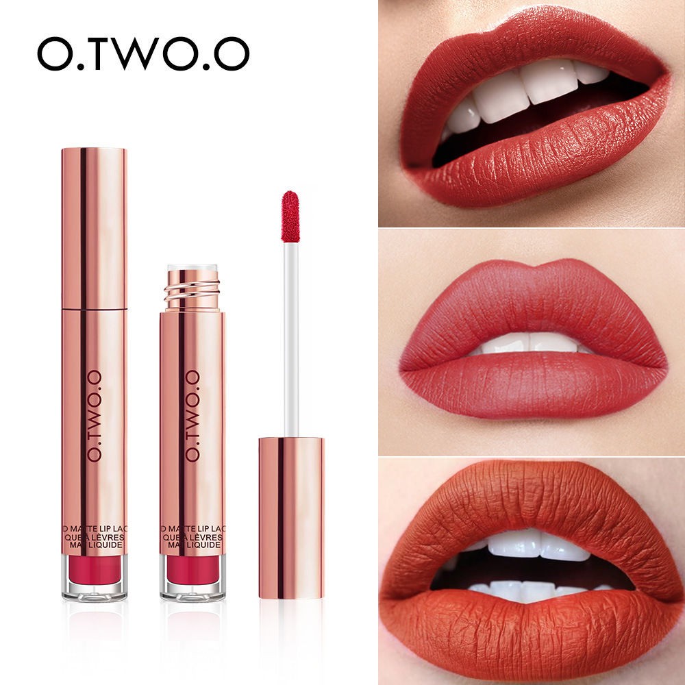 Crossover Makeup Explosion O.TWO.O Non-stick Cup Matte Lip Gloss Son môi lỏng không phai màu Matte Lip glaze bán hàng tr