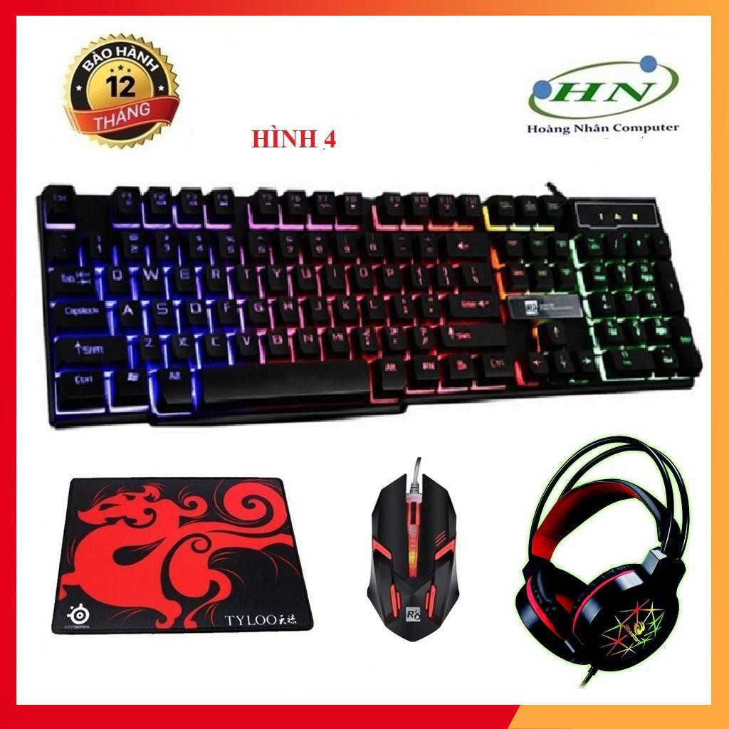 Bộ bàn phím giả cơ R8 1822 và chuột R8 1602 led 7 màu(Đen) + Tặng kèm tấm lót chuột - Shopbansi