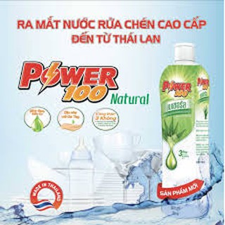 Nước rửa chén thái lan power100 natural 750ml