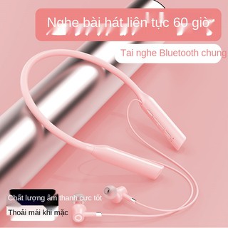 Màu Hồng Dễ Thương Không Dây Bluetooth Tai Nghe Dây Thể Thao Tai Nghe Công Suất Lớn IPX7Không Thấm Nước Dự Phòng Dài Thờ